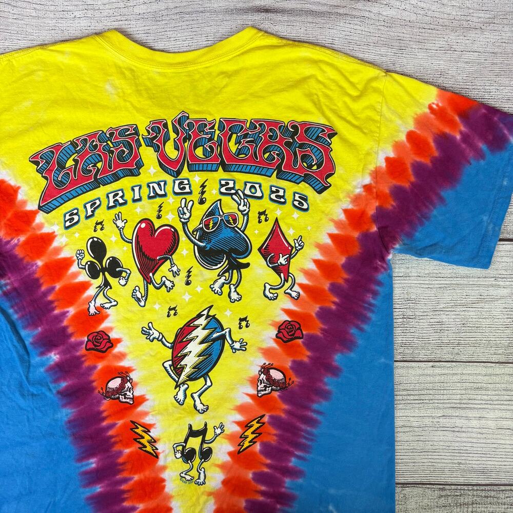 2025 The Grateful Dead At The Sphere Las Vegas Tie Dye Liquid Blue T-shirt - Picture 2 of 9